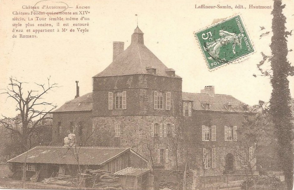 Carte postale ancienne du château d'Audignies.