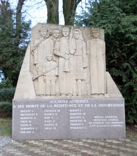 Mémorial résistance à Aulnoye-Aymeries.