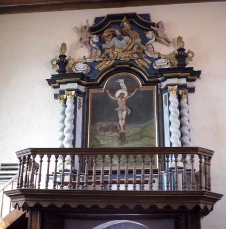Eglise de Clairfayts, tribune d'orgue.