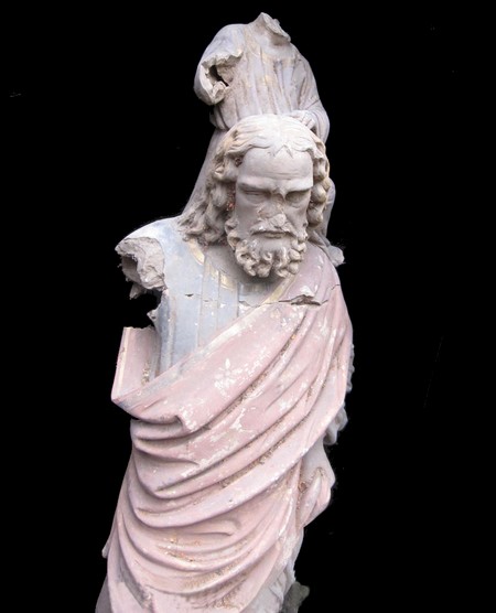 Statue de St Christophe à Croix Caluyau