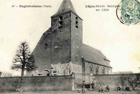 Eglise d'Englefontaine en 1906