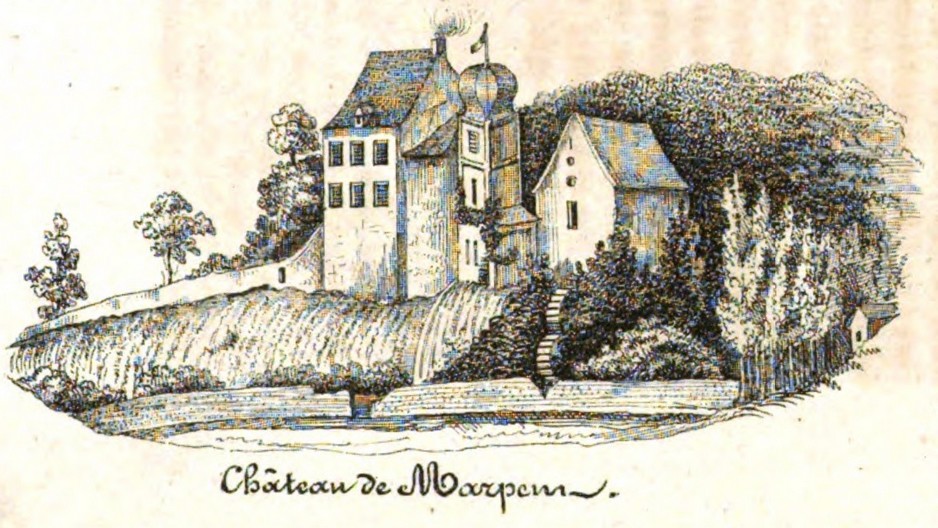 Le château de Marpent sur le Piérart de 1851