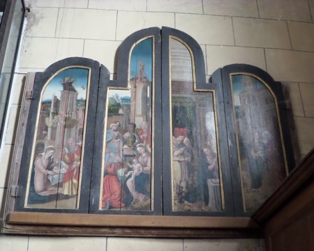Volets peints du retable de l'église St Sulpice à Ramousies