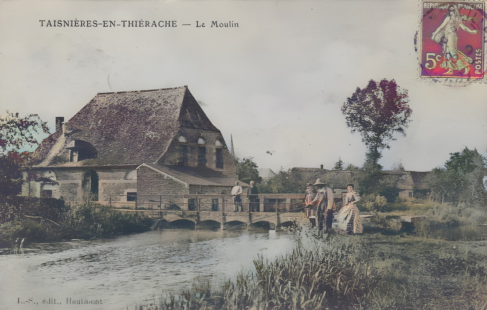 Moulin de Taisnières en Thiérache carte postale.
