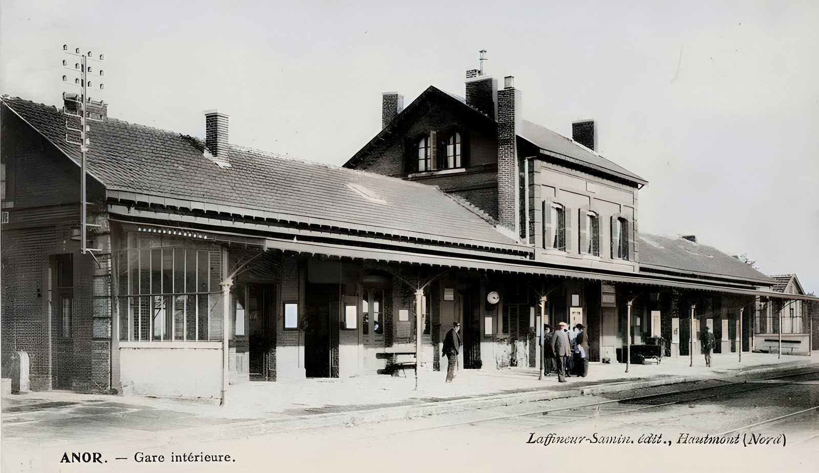 La gare d'Anor avant la 1ère guerre.