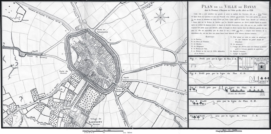 Carte de Bavay réalisée par Claude Masse en 1731