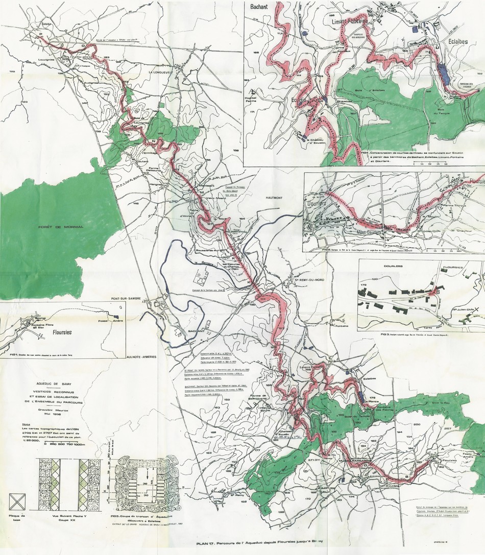 Parcours de l'aqueduc de Floursies à Bavay par Maurice Gravellini