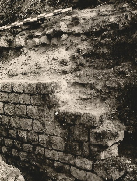 Maçonnerie des bassins dégagée par JL Boucly.