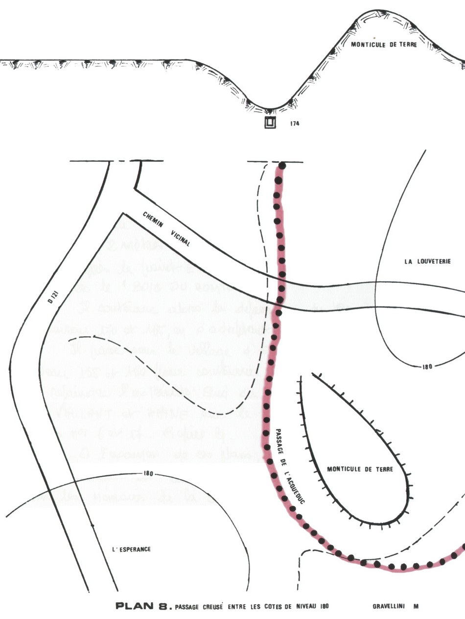 Plan N° 8 de Maurice Gravellini. Cote 180 à Dourlers