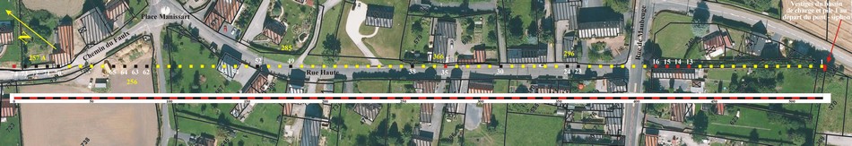 Emplacement des piles à Vieux Mesnil. Nouveau plan