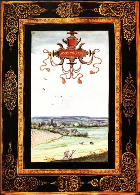 Le village d'Audignies sur les albums de Croÿ.