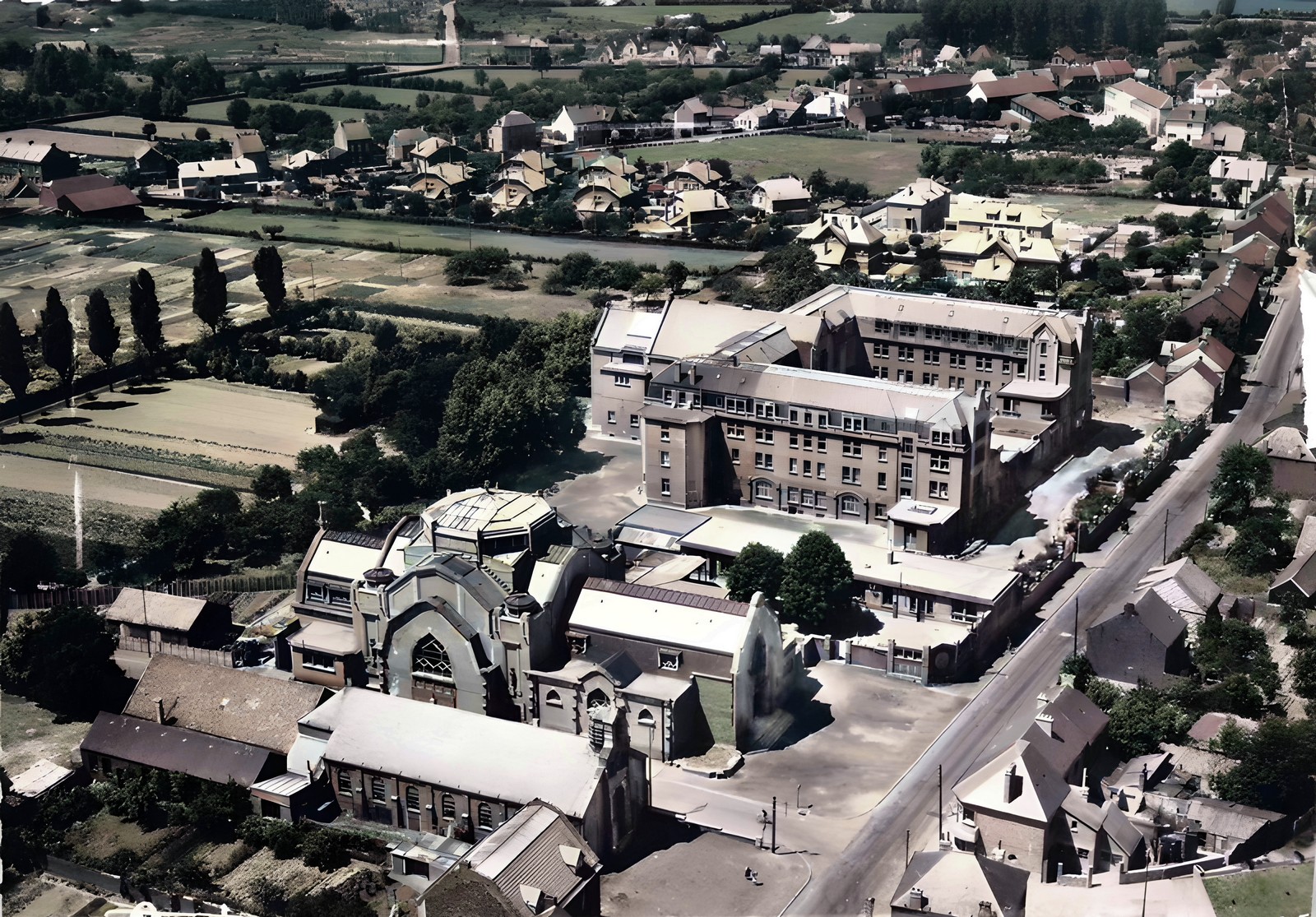Aulnoye Aymeries, vue aérienne.