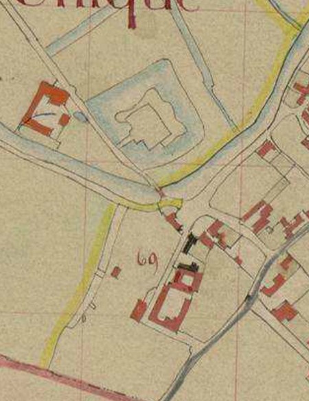 Le prieuré sur le cadastre de 1861.