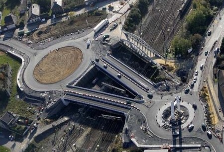 Pont d'Aulnoye Aymeries, vue aérienne