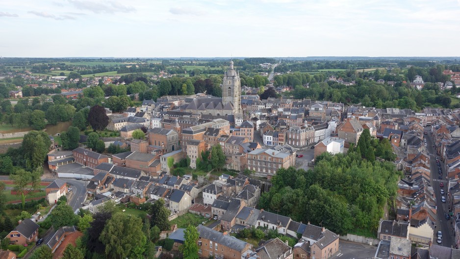 Vue aérienne d'Avesnes sur Helpe