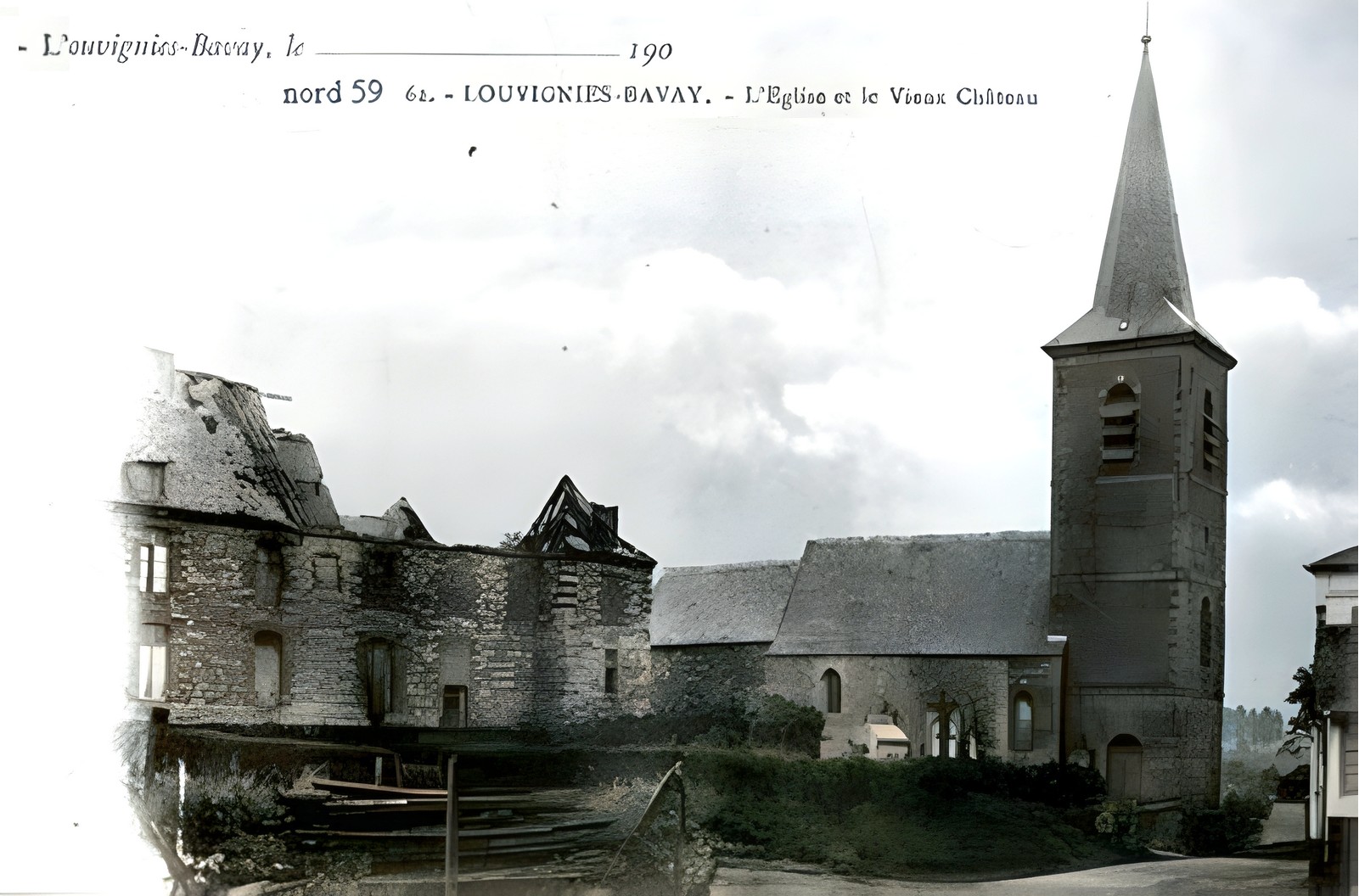 Le vieux château de Louvignies.