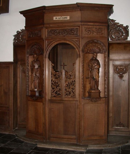 Confessionnal de l'église St Rémi à Bousies