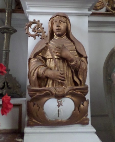 Bousignies sur Roc: église, maître autel, détail.