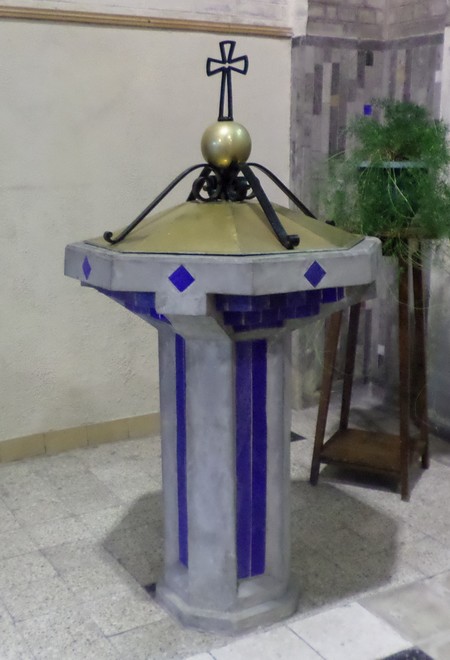 Eglise de Boussois: les fonts baptismaux