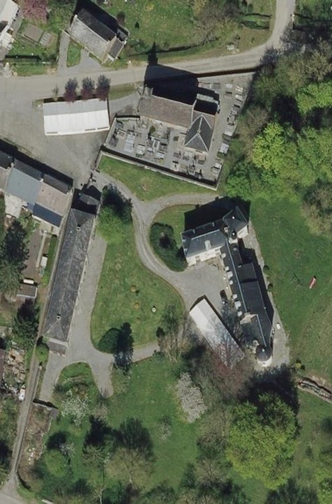 Vue satellite du château de Beaurieux.