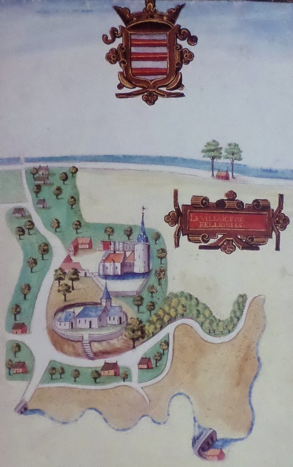 Le château de Bellignies sur les albums de Croÿ.