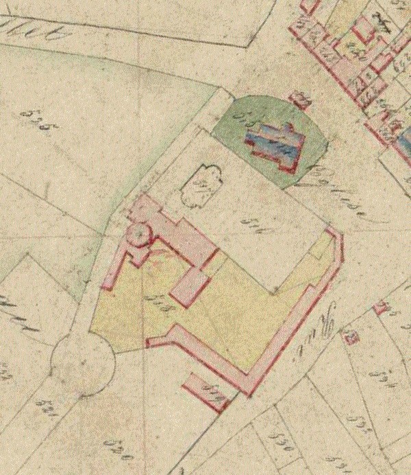 Le château de Bellignies sur le cadastre de 1831.