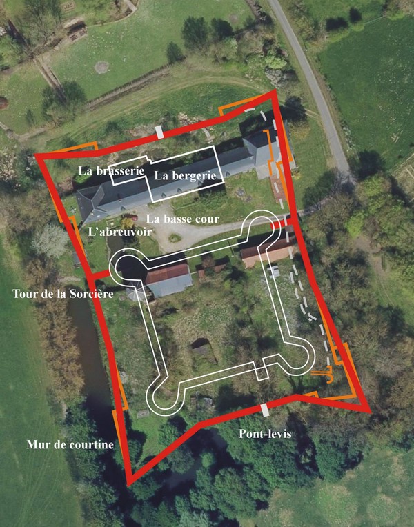 Plan du Château d'Eclaibes tiré des albums de Croÿ.