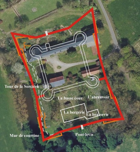 Plan du Château d'Eclaibes tiré des albums de Croÿ.