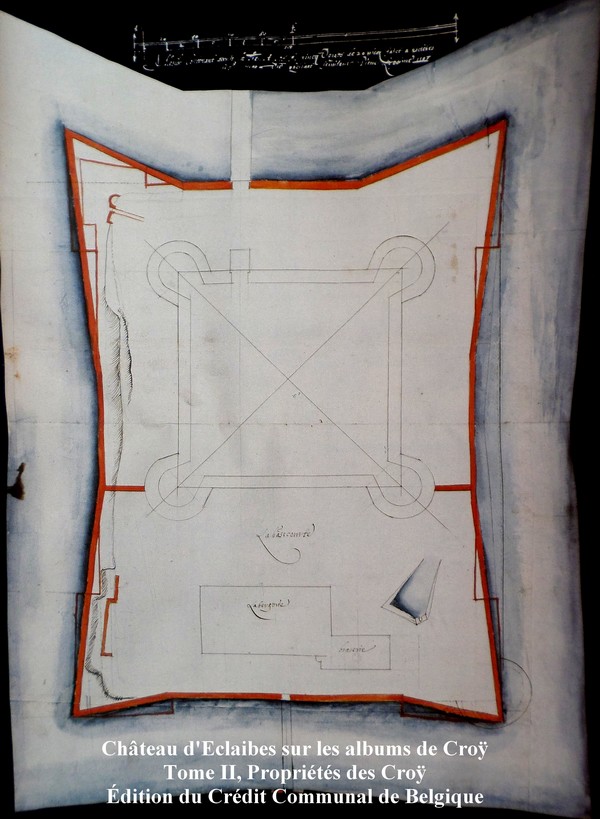 Plan du Château d'Eclaibes tiré des albums de Croÿ.