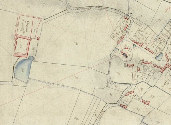 Château d'Ecuélin, Cadastre Napoléonien - 1812