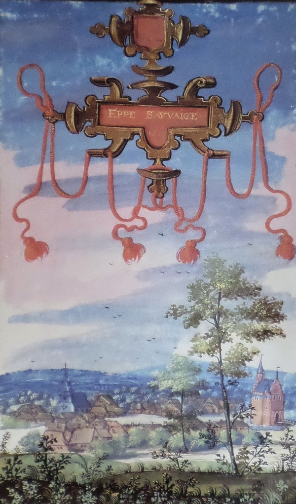 Le Château Voyaux à Eppe Sauvage sur les albums de Croÿ.