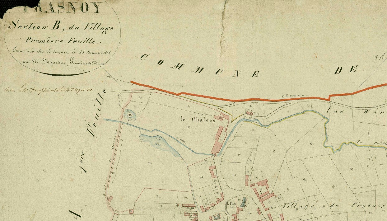 Château de Franoy, cadastre de 1826. 