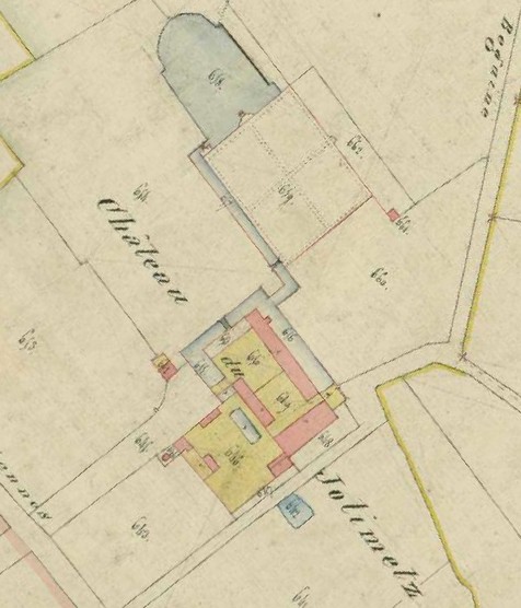 Le château de Jolimetz, cadastre 1831