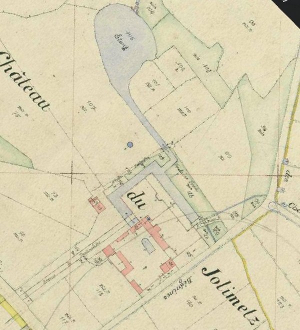 Le château de Jolimetz, cadastre 1930