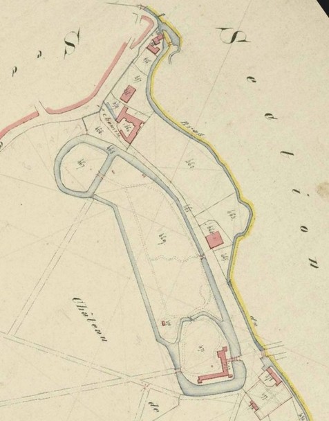 Le Château de Vendegies au bois sur le cadastre de 1831