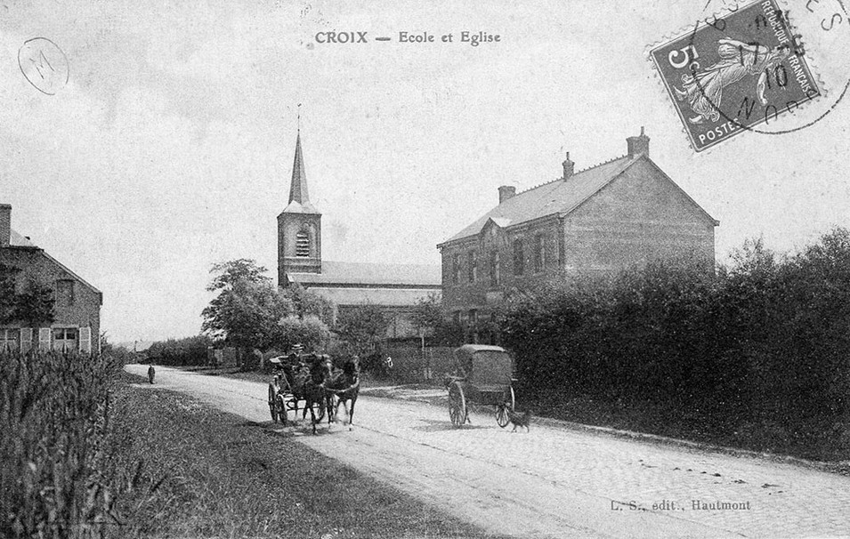 carte postale ancienne de Croix Caluyau