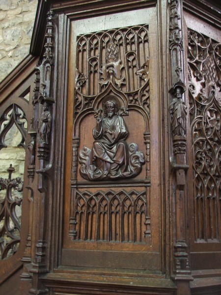 Détail de la chaire, église de  Dimont