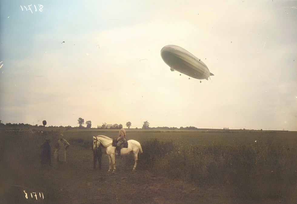 Le dirigeable à Maubeuge, le Zeppelin