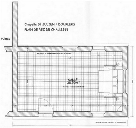 Chapelle St Julien au Mont Dourlers, le plan.
