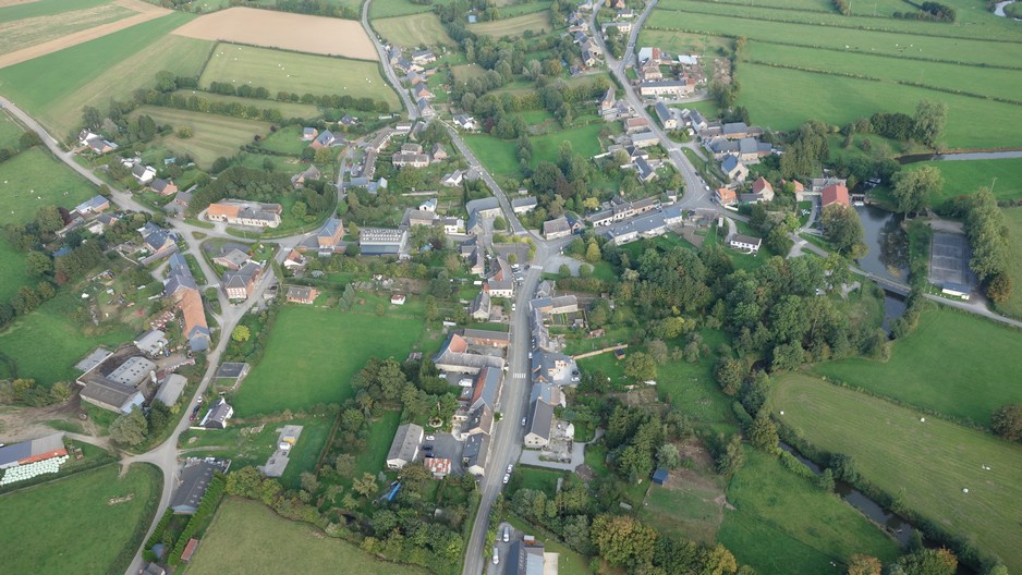 Vue aérienne de Flaumont Waudrechies