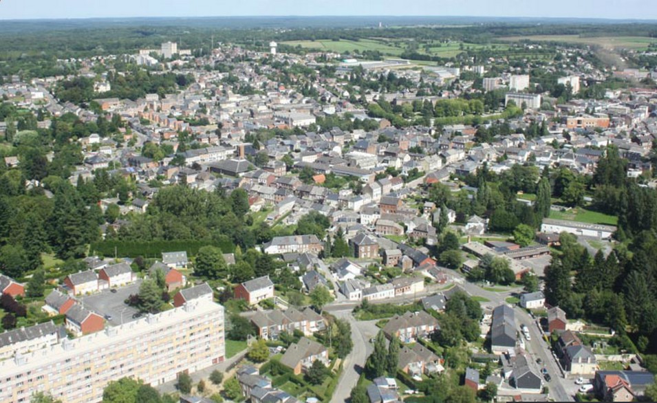 Vue aérienne de  Fourmies
