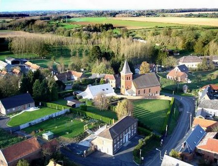 Vue aérienne de Frasnoy.