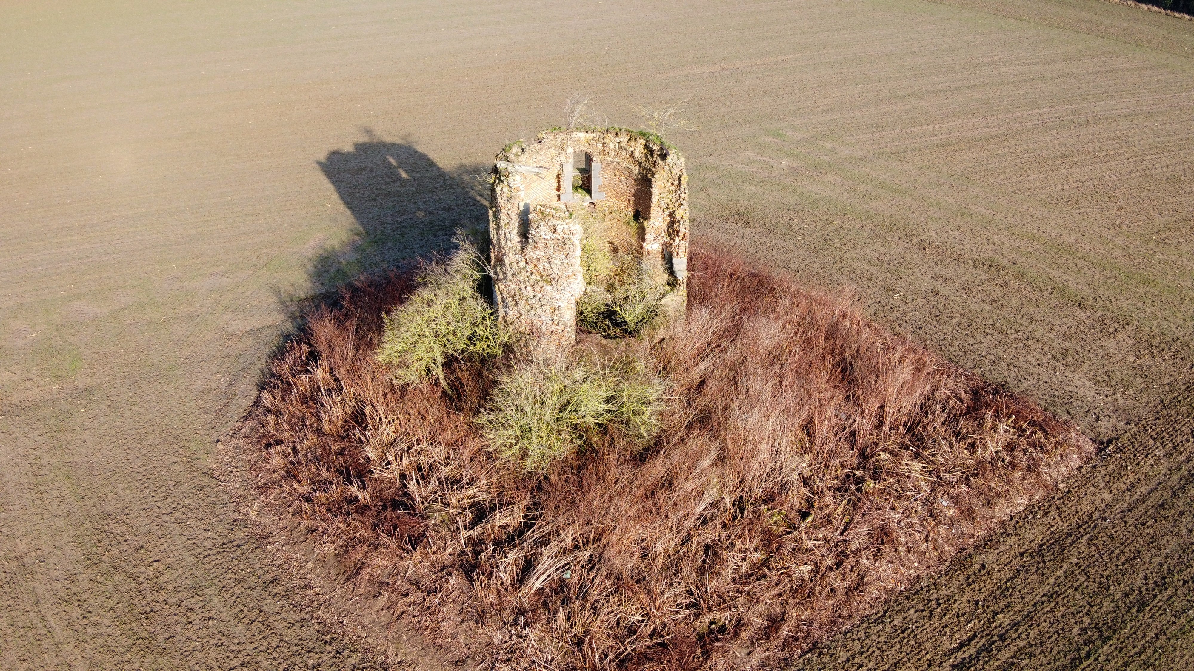 Houdain les Bavay: Photo du moulin du Giblot prise par Nicolas Hubert à partir d'un drône.