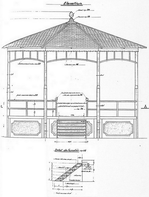 Le plan du kiosque de Boussois.