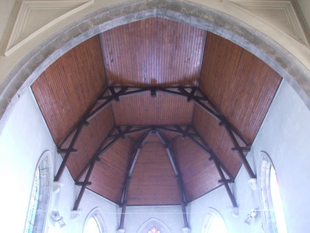 La voûte de l'église de La Longueville