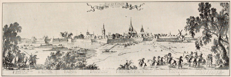 Vue cavalière de la ville de Le Quesnoy