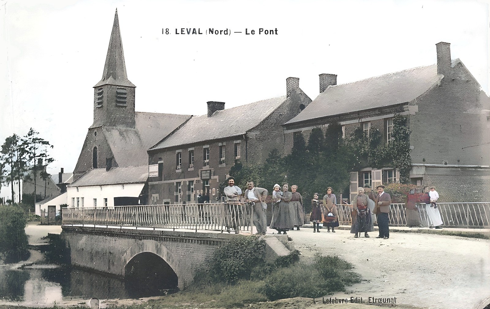 Leval sur une carte postale