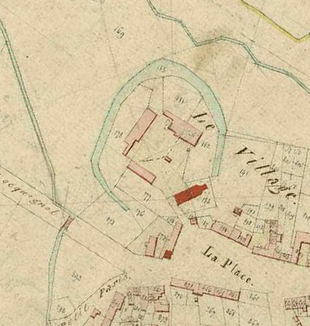 Le château de Locquignol sur le cadastre de 1831