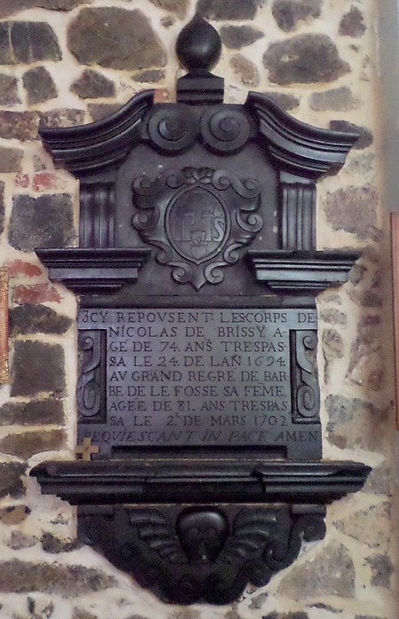 Eglise de Marbaix, pierre tombale