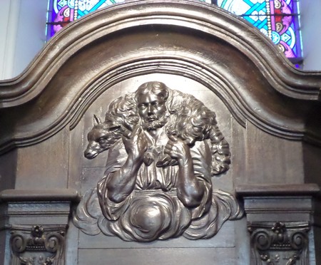 Eglise de Maresches, détail du confessionnal